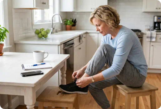 woman preparing for sport