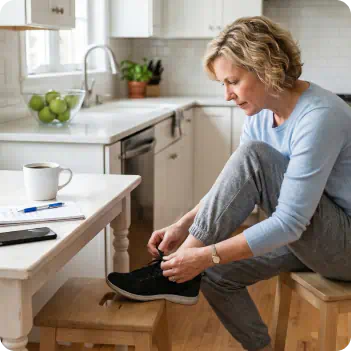 woman preparing for sport